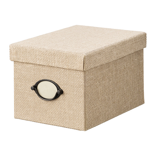 TJOG Storage box with lid, dark gray, 12 ½x12 ¼x11 ¾ - IKEA