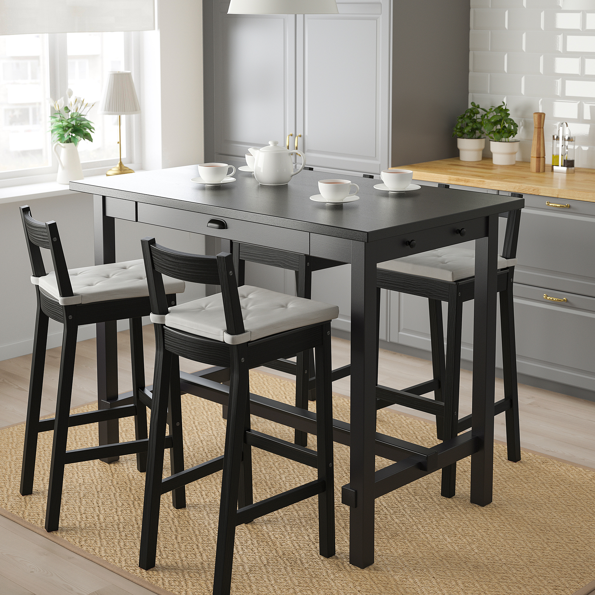 NORDVIKEN NORDVIKEN Bar Table And 4 Bar Stools