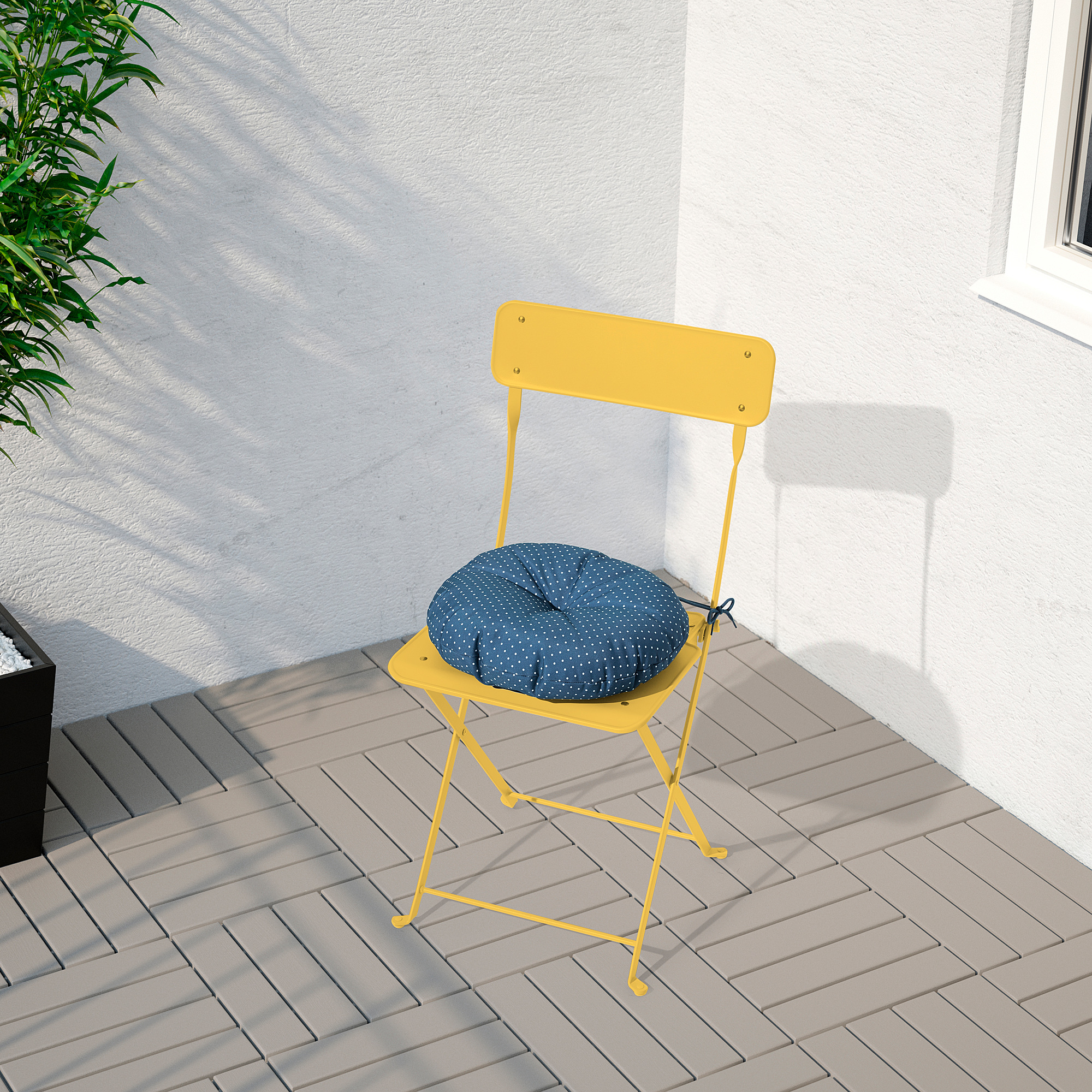 SALTHOLMEN chair, outdoor, foldable/yellow IKEA Indonesia