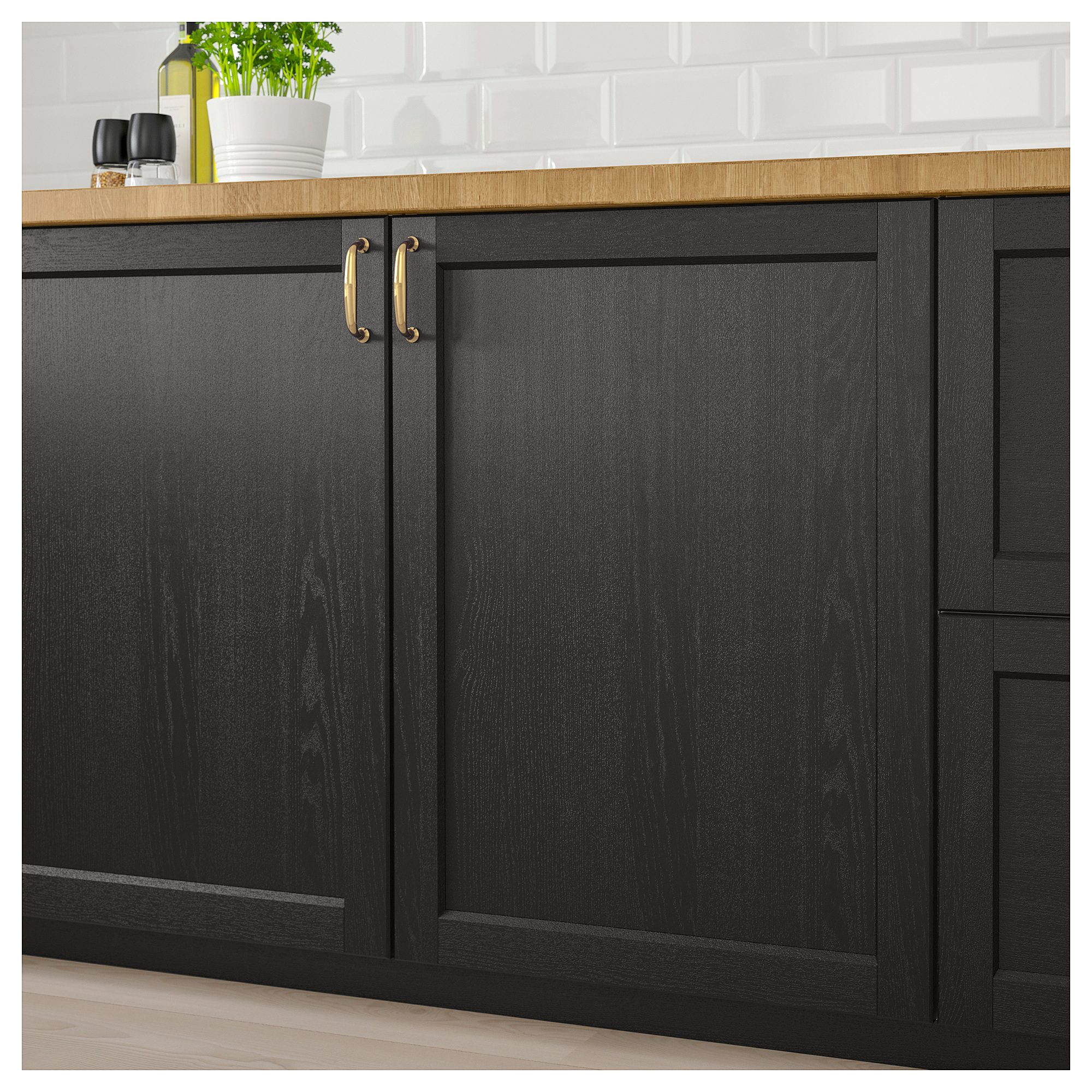 LERHYTTAN door, black stained | IKEA Indonesia