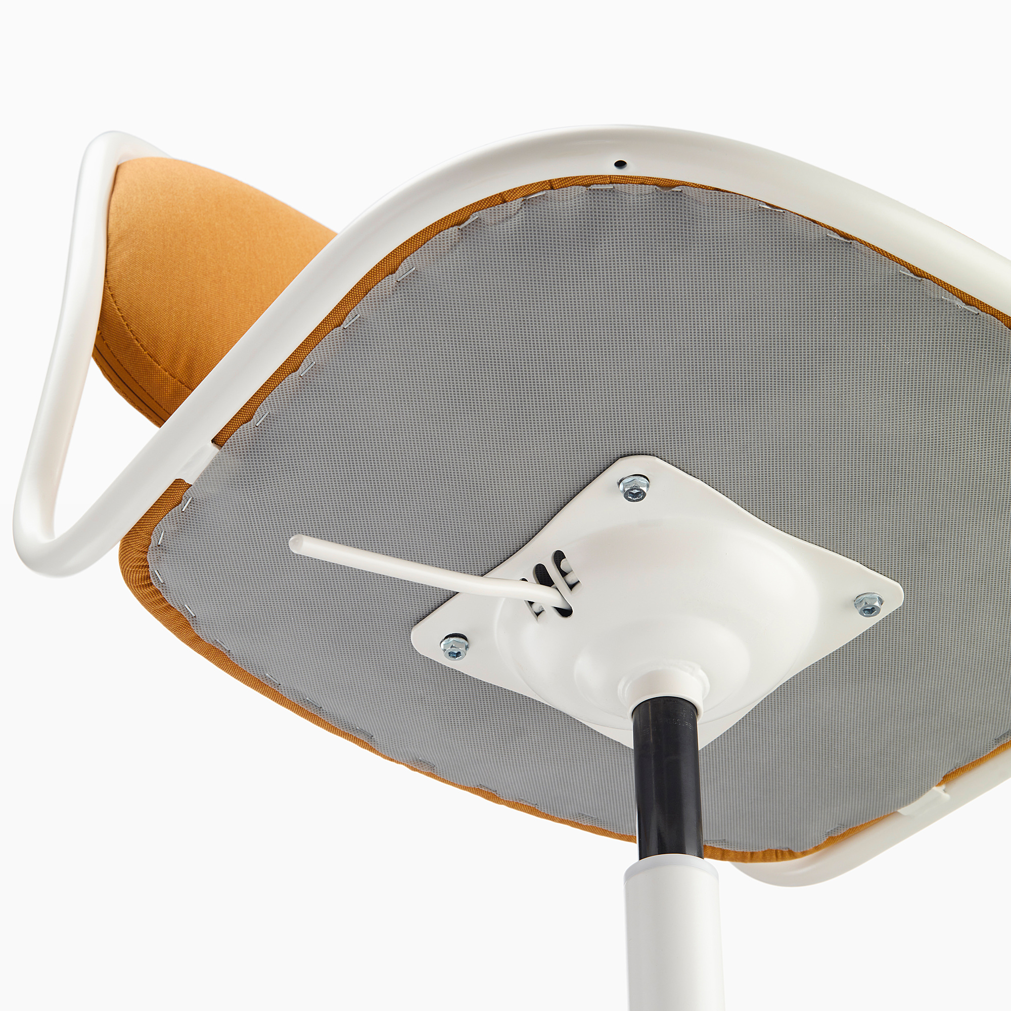 ÖRFJÄLL swivel chair, white/Vissle dark yellow | IKEA Indonesia