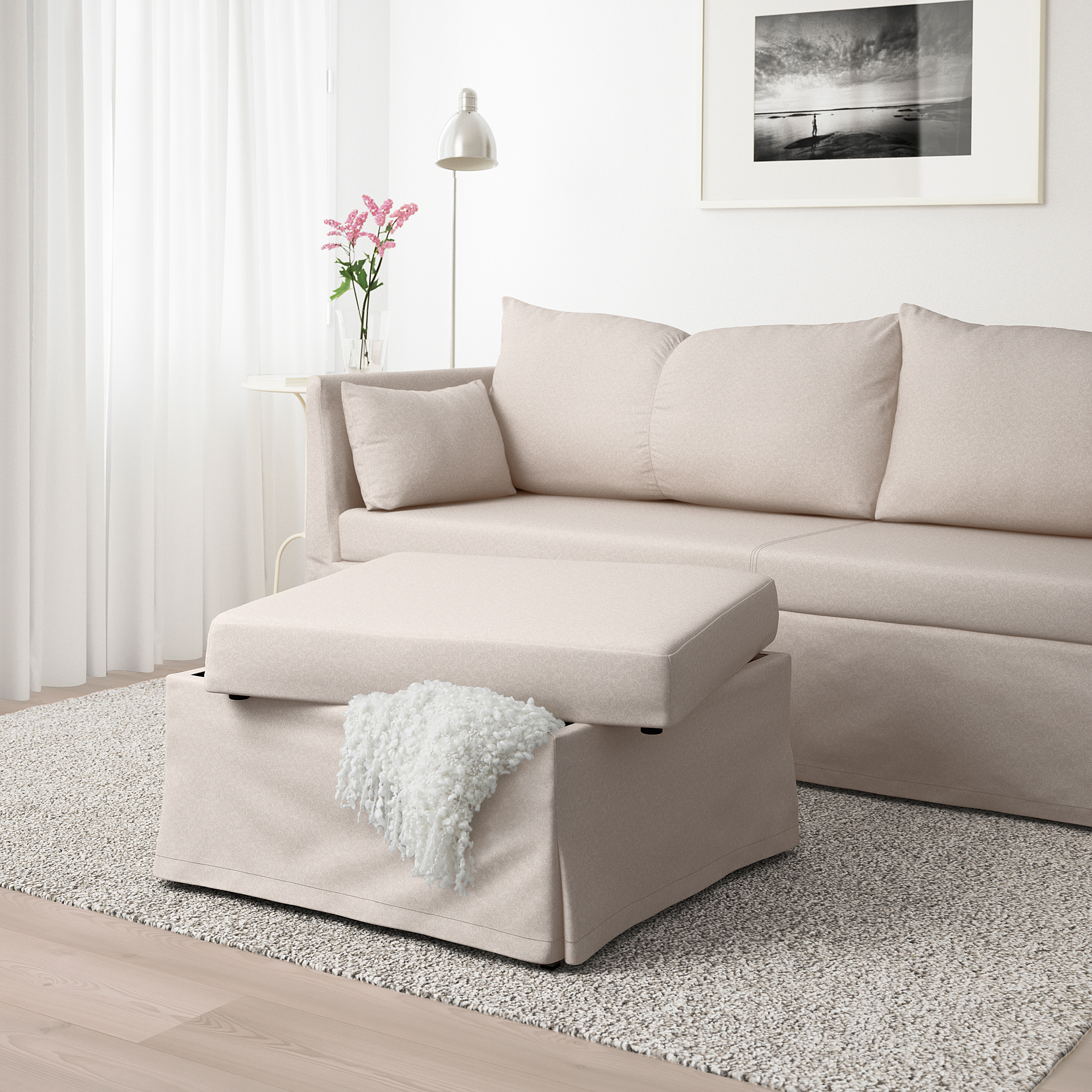 SANDBACKEN corner sofa  bed Lofallet beige IKEA  Indonesia 