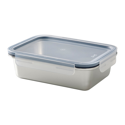 FJÄRMA Food container, collapsible - light grey 1 l