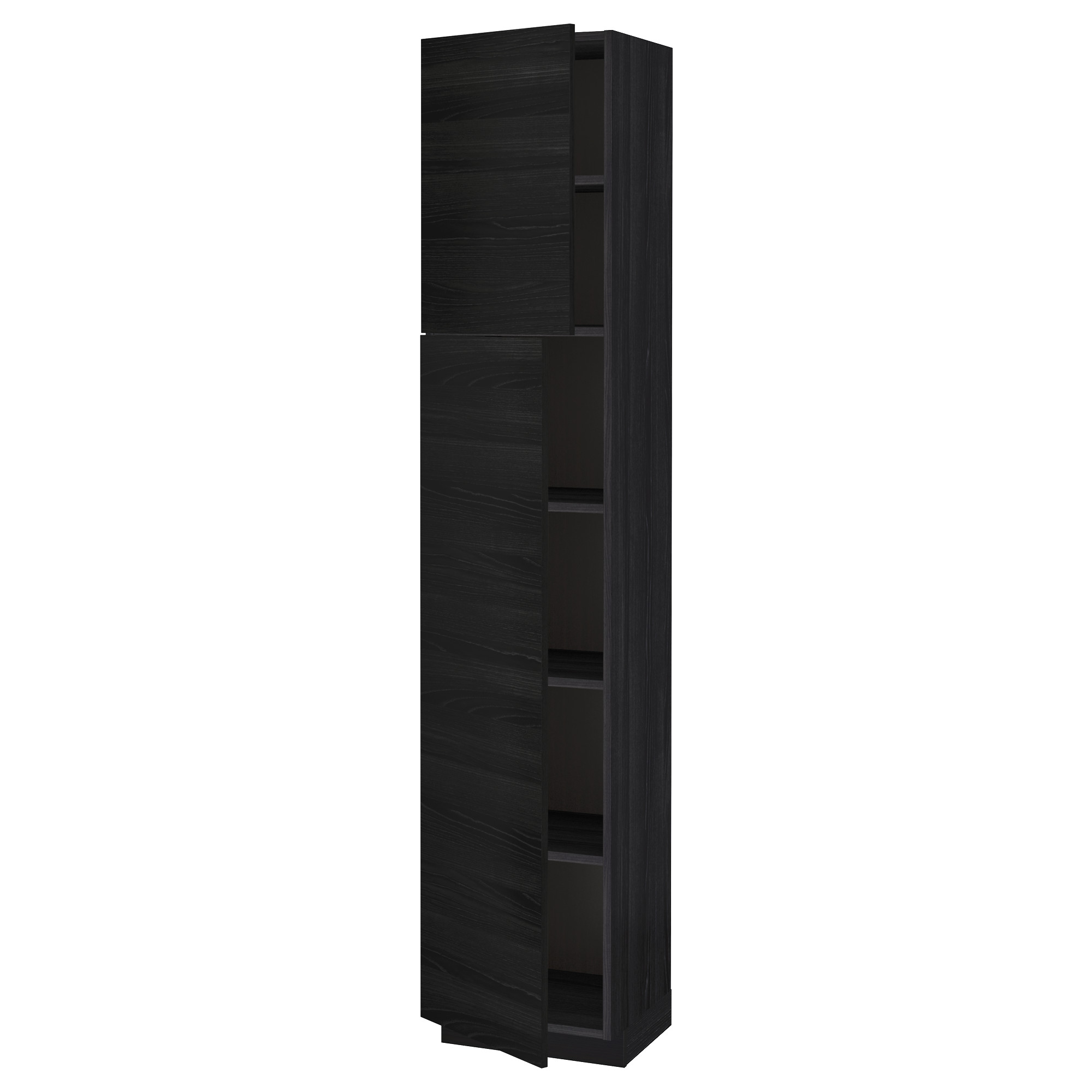 METOD high with shelves/2 doors, black/Tingsryd black IKEA