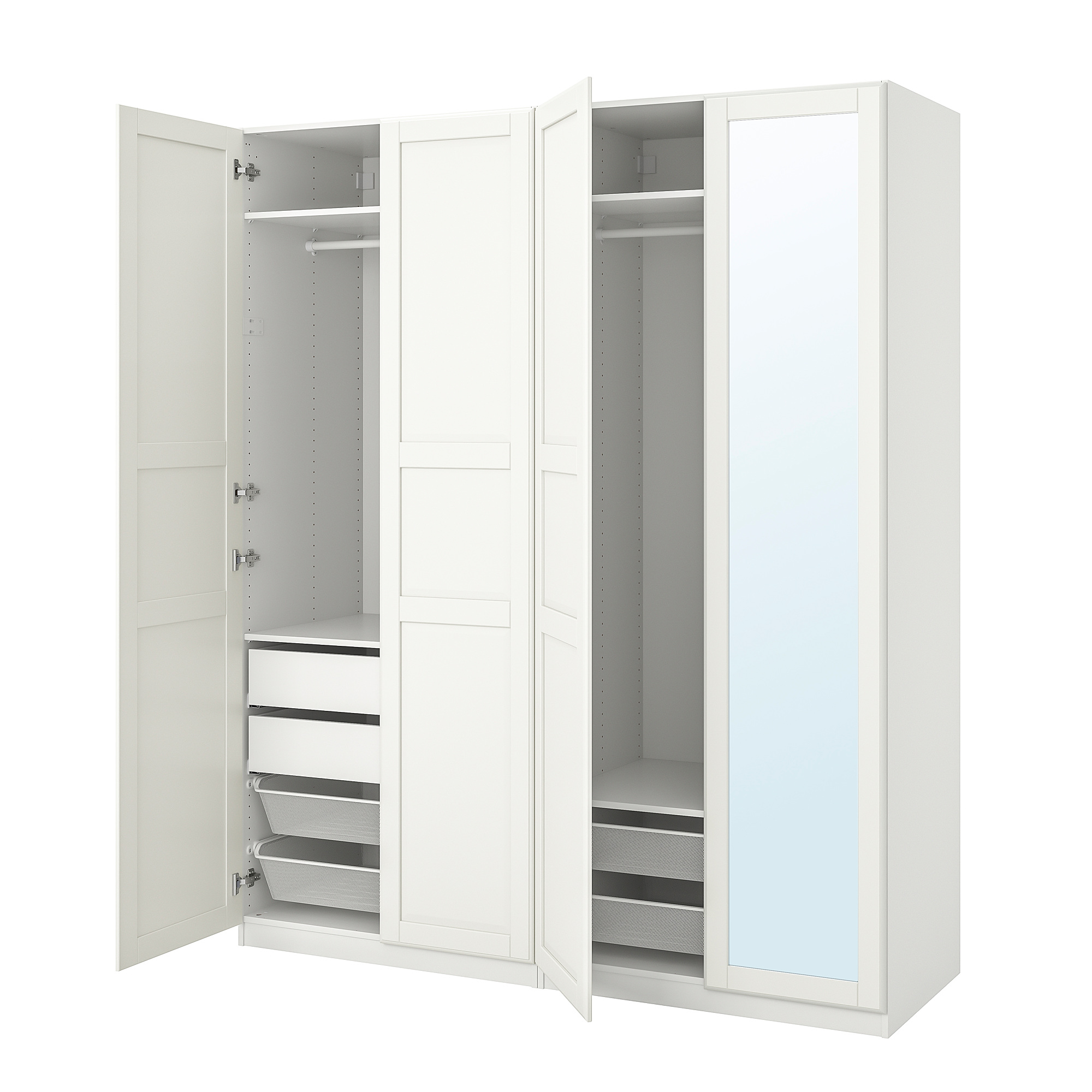 PAX/TYSSEDAL wardrobe combination, white/mirror glass IKEA Indonesia