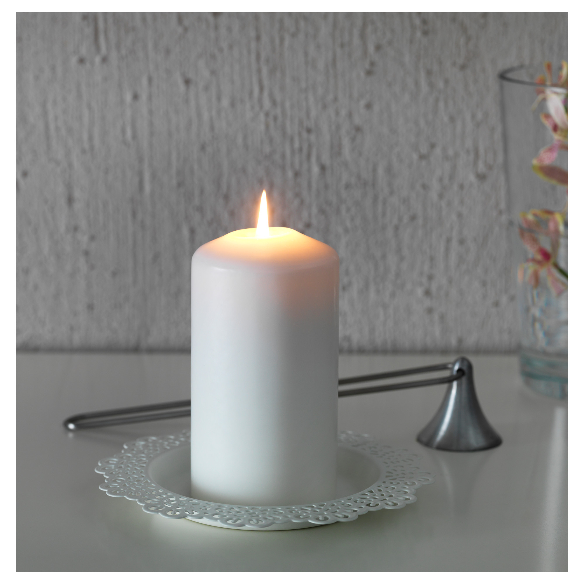 SKURAR candle dish, white IKEA Indonesia