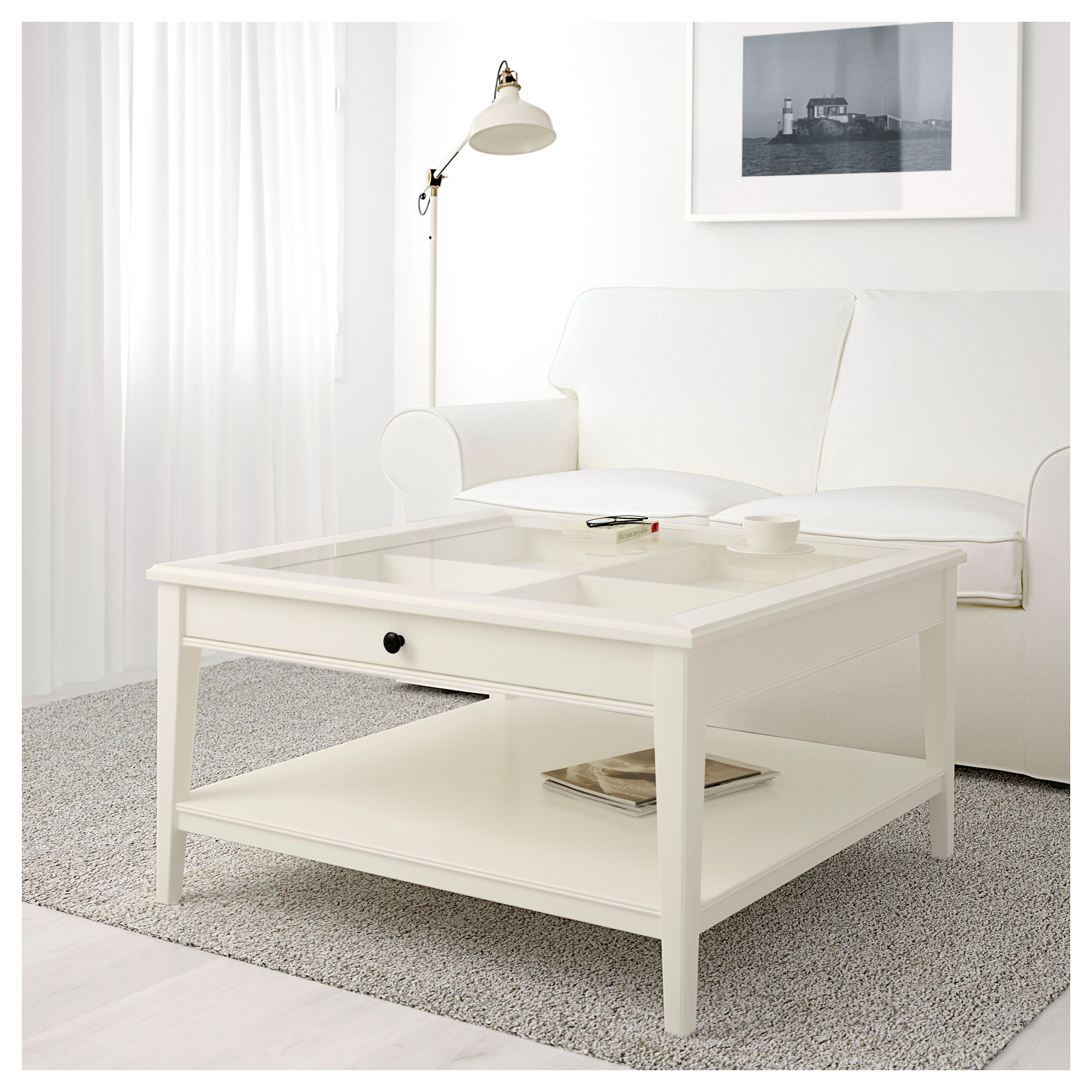 LIATORP coffee table, white/glass IKEA Indonesia