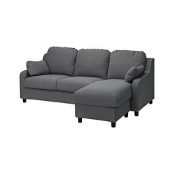 VINLIDEN 3-seat sofa with chaise longue, Hakebo beige | IKEA Indonesia
