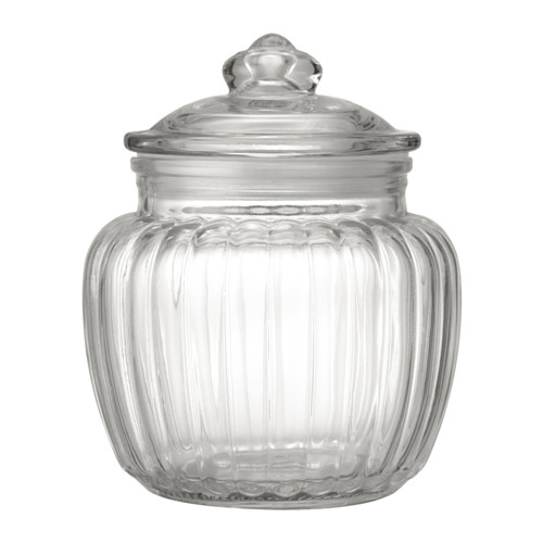 GULDFISK Spice jar, clear glass/stainless steel, 2 oz - IKEA