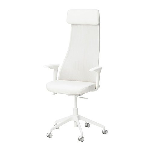HATTEFJÄLL Office chair with armrests, Smidig black/black - IKEA